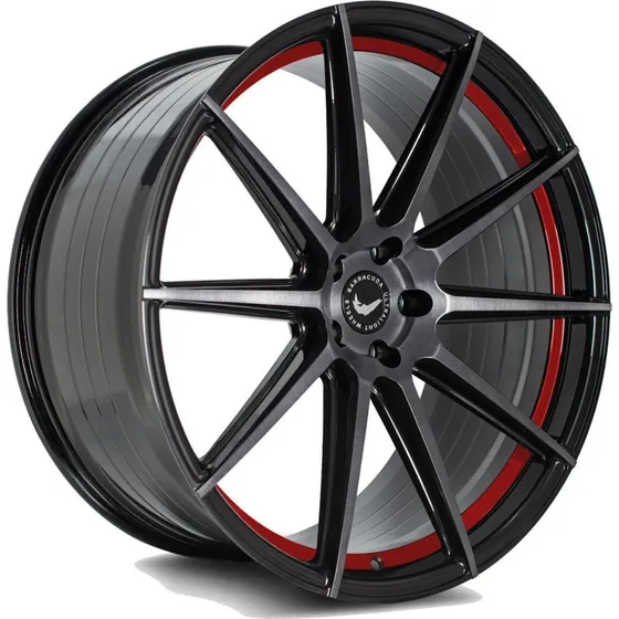 Barracuda Project 2.0 Felge 10.5Jx20 Silver Brushed/Rot
