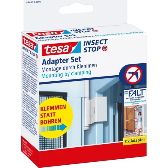 tesa Adapter für Fliegengitter ALU FALT Tür, weiß