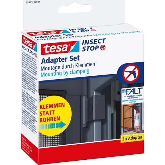 tesa Adapter Insect Stop FALT Tür Alu-Rahmen, Anthrazit
