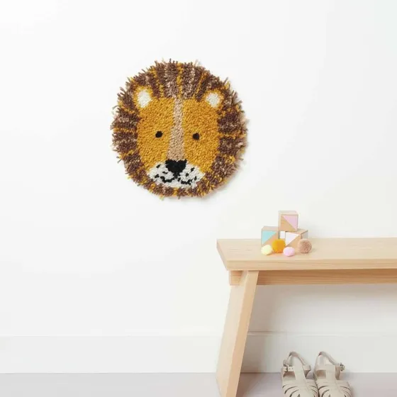 Rico Design Hooki Hooki Knüpfset Löwe Wandbehang