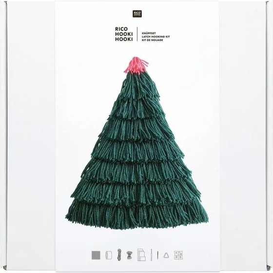 Rico Design Hooki Hooki Knüpfset Wandbehang Tannenbaum