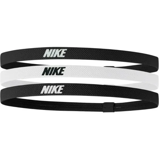 Nike Elastic Headbands 2.0 3er-Pack - Weiß/Schwarz