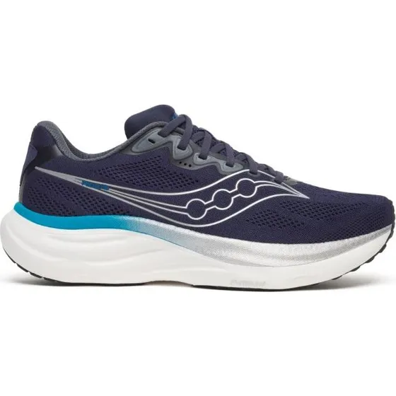 Saucony Ride 19 Laufschuhe - Blau/Marinegrau/Weiß - Gr. 45