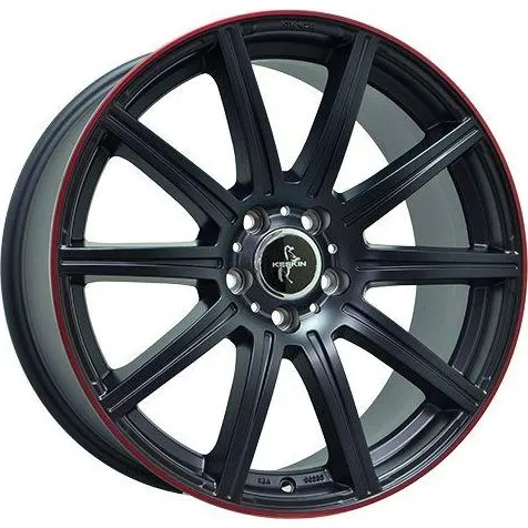 Keskin Wheels KT16 Dynamic matt Schwarz/Rot 19 Zoll 9.5Jx19 ET45