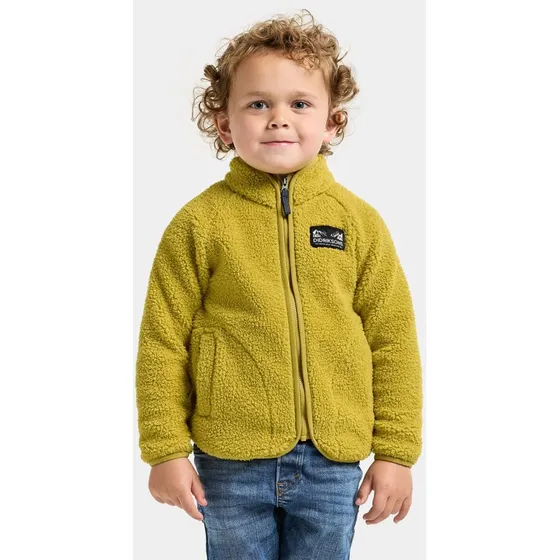 Didriksons Gibbs Fleecejacke für Kinder - Yellow Pollen