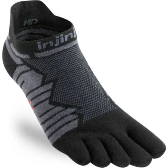 Injinji Ultra Run Mid Weight No-Show Socken Schwarz M 40½-44