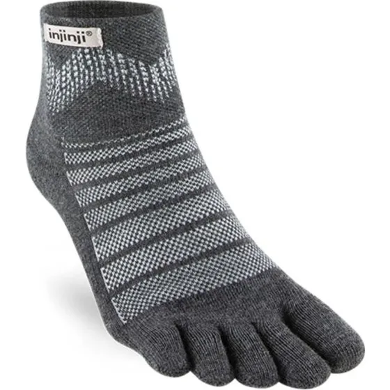 Injinji Outdoor Midweight Mini Crew NuWool Socken Grau, Gr. 44½-47