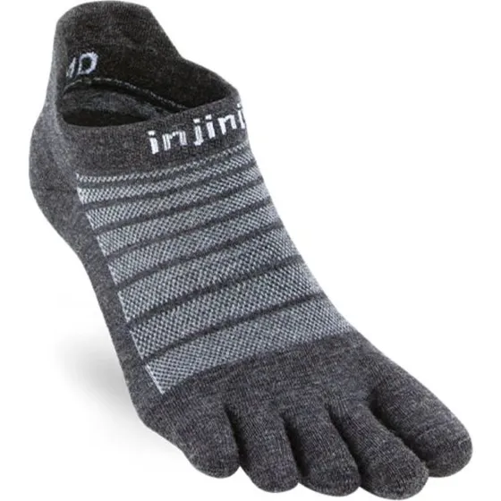 Injinji Run Lightweight No Show Nuwool Socken Grau 37-40