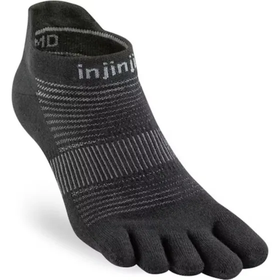 Injinji Run Lightweight No-Show Socken XL Schwarz