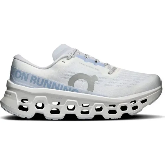 On Cloudmonster 3 Laufschuhe Damen - Weiß/Hellblau