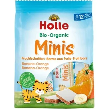 Holle Bio Banane & Orange Minis Fruchtriegel, 8x12,5g, ab 12 Monaten