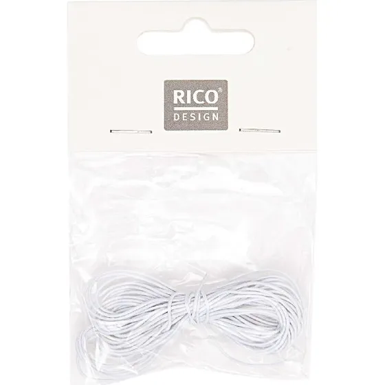 Rico Design Hutgummi Weiß 1mm 5m