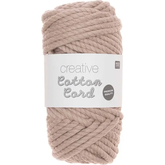 Rico Design Creative Cotton Cord Makramee-Garn Hellbraun, 25m