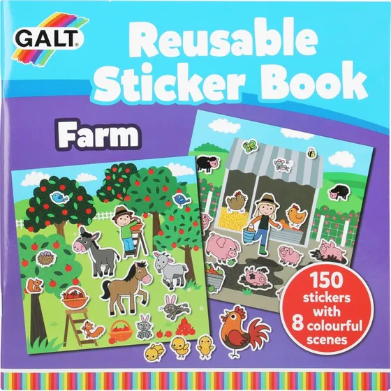 Galt Stickerbuch Bauernhof - 150 wiederverwendbare Sticker