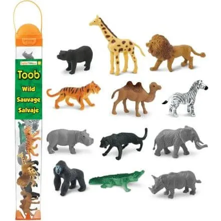 Safari Ltd Wildtiere Figurenset, 12 handbemalte Figuren