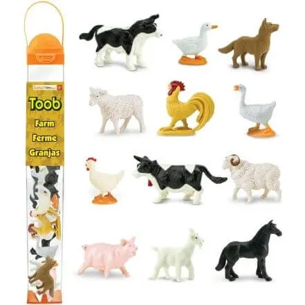 Safari Ltd Bauernhof-Figurenset, 12 handbemalte Tiere