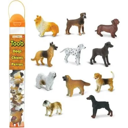 Safari Ltd Safari Toob Hunde-Figurenset, 11-teilig, handbemalt