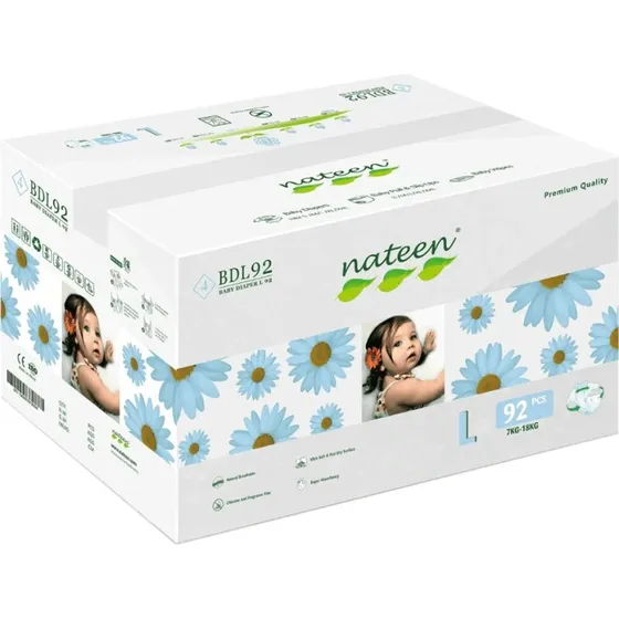 Nateen Flex&Fit Premium Windeln Nr. 4 (7-18 kg), 92 Stück