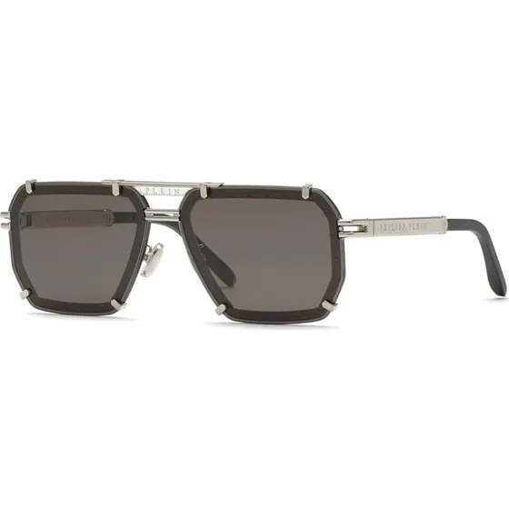 Philipp Plein Plein Legacy SPP131 Sonnenbrille Silber 64mm