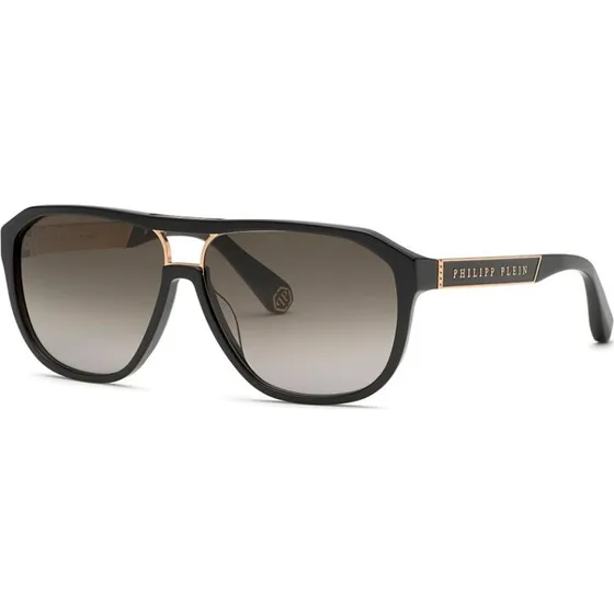 Philipp Plein Sonnenbrille SPP118M Pilot Schwarz Grau Unisex