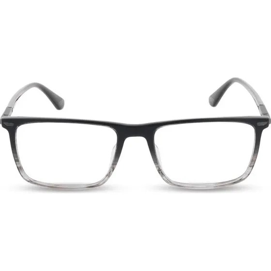 Police VPLQ68 New Crossroads Brille – Rechteckig, Grau, Unisex
