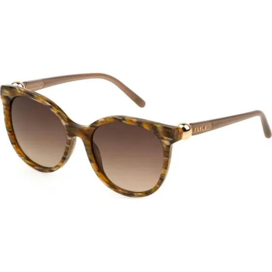 Furla SFU887 Sonnenbrille Pantos Grün Unisex 54mm