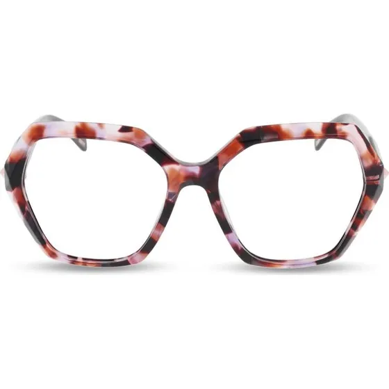 Police VPLR19 Brille Unisex - Geometrisch - Havana