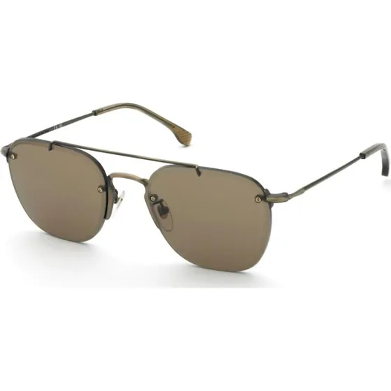 Lozza SL2434 Sonnenbrille Unisex Gold Quadratisch Braun 57mm
