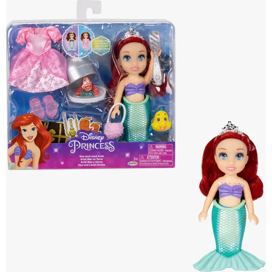 Disney Prinzessinnen Arielle Sea to Land Puppe, 15 cm