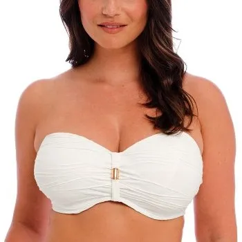 Fantasie Beach Waves Bandeau Bikini Weiß