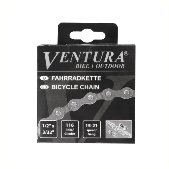 Ventura 7-Fach Fahrradkette 116 Glieder Schwarz/Braun