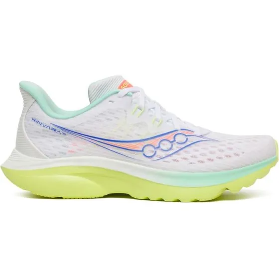 Saucony Kinvara 16 Damen Laufschuhe - Weiß/Neongelb
