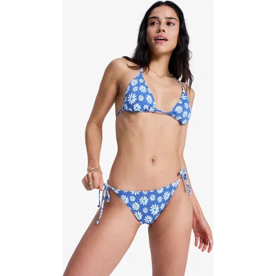 Roxy Printed Essentials Lace Bikinihose Blau-Weiß XS