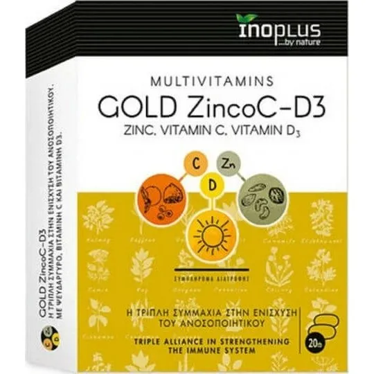 Ino Plus Gold ZincC-D3 Multivitamin 1000iu 20 Tabletten