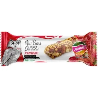 Jannis Eiweißreicher Riegel Erdbeere & Himbeere, 28g