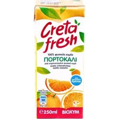 Creata Fresh Natürlicher Orangensaft, 250 ml