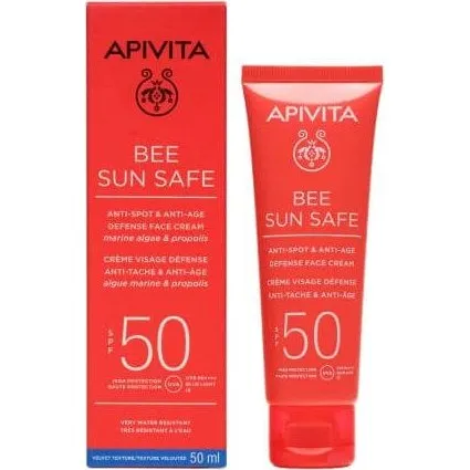 Apivita Bee Sun Safe SPF50 Sonnenschutzcreme gegen Falten, 50 ml