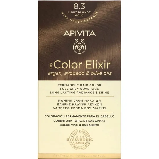 Apivita My Color Elixir Dauerhafte Haarfarbe N8.3 Hellgoldblond