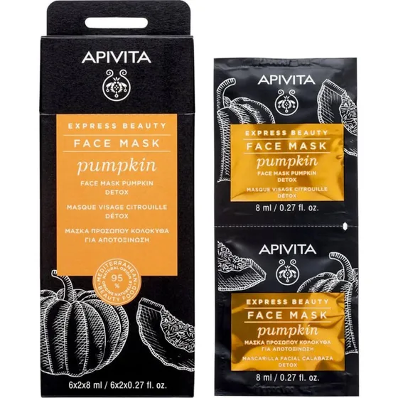 Apivita Express Beauty Gesichtsmaske Kürbis Detox 2x8ml