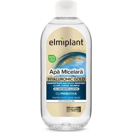 Elmiplant Mizellenwasser Hyaluronic Gold mit Hyaluronsäure, 400 ml