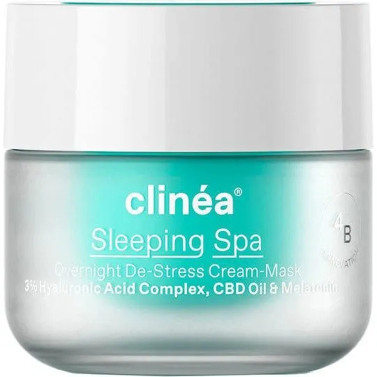 Clinea Sleeping Spa Creme-Maske mit Hyaluronsäure & Präbiotika 50ml