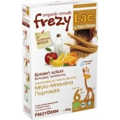 FREZYLAC Bio-Babycreme Müsli mit Milch und Früchten, 200g