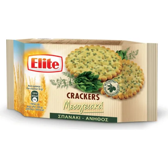 Elbisco Elite Mediterrane Cracker mit Spinat und Dill, 105 g