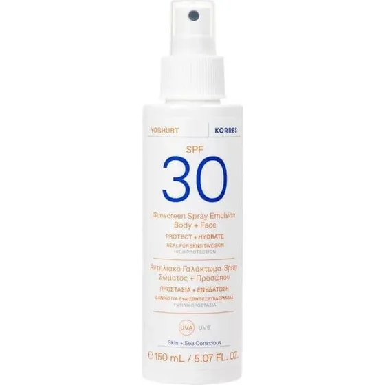 Korres Joghurt Sonnenschutz Spray Emulsion SPF 30, 150ml