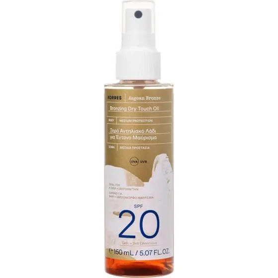 Korres Aegean Bronze Bronzing Dry Touch Oil SPF 20, 150ml