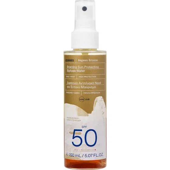 Korres Aegean Bronze Bronzing Sun Protecting Biphase Water SPF 50 150ml