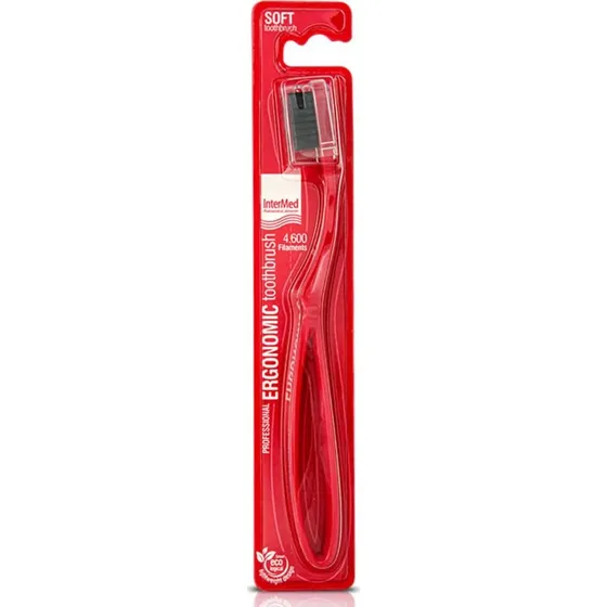 Intermed Professional Ergonomische Zahnbürste Soft Rot