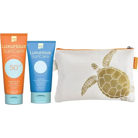SunCare Promo-Paket: SPF50 Körpercreme 200ml, After Sun 150ml & Tasche
