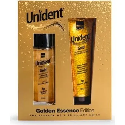 Unident Golden Essence Edition: Whitening Zahnpasta & Mundspülung