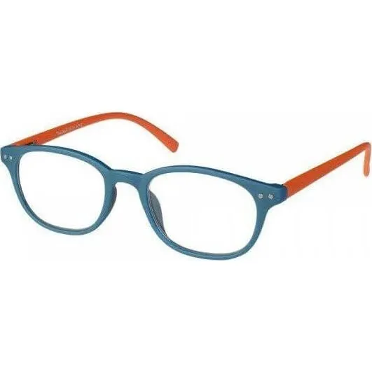 EYELEAD Presbyopie-Brille 154 Blau-orange Knochenstruktur 2.75